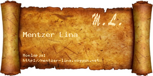 Mentzer Lina névjegykártya